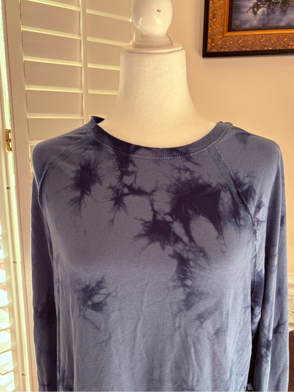 JoyLab Navy Tie-Dye Pullover Sweatshirt - Picture 3 of 8
